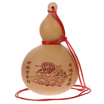 1 Pc Cabaça Amuleto Cabaça Estátua De Artesanato De Cuias Ornamento Natural Seco Cabaça Boa Sorte Wu Lou Cabaça Adereços