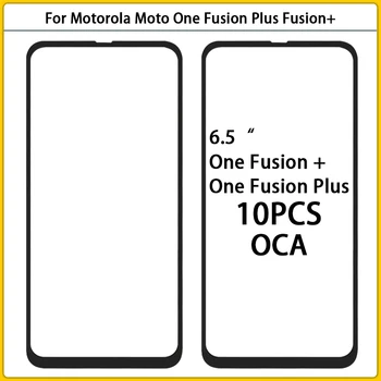 10PCS Para Motorola Moto Uma Fusão Plus LCD da Tela de Toque Frontal Externa do Vidro do Painel de Lnes Uma Fusão Plus Touchscreen a OCA Substituir