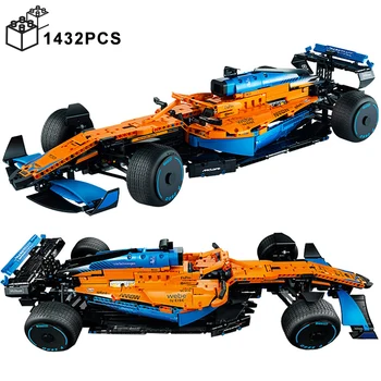 1432PCS Técnicas velocidade de corrida, a McLaren de Fórmula um carro de F1 blocos 42141 montados blocos de veículo brinquedos de adultos menino de presente