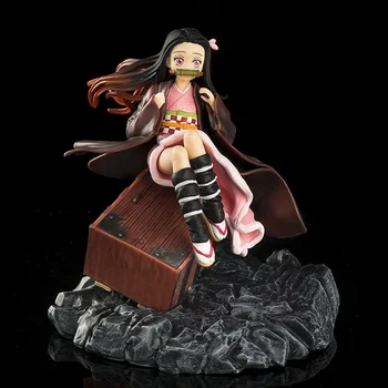 17cm de Anime Demon Slayer Figura GK postura Kamado Nezuko PVC Figura de Ação Colecionáveis Modelo de Brinquedos do miúdo de presente