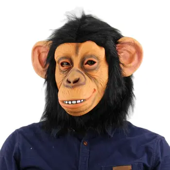 1Pcs King Kong, o Gorila Grandes Orelhas de Macaco Máscara Engraçado de Animal de Halloween, Máscaras do Partido Eco - friendly do Látex Máscara facial
