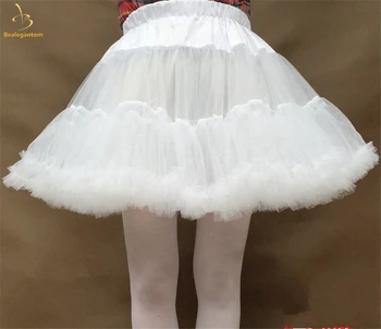 2019 Estoque Novo Vestido de baile Infantil de Saiote Branco de Noiva De Vestido da Menina de Flor de Crinolina Underskirt QA1270