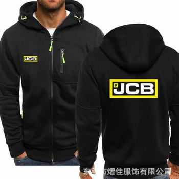 2022 nova primavera, outono JCB ferramentas moda masculina hoodied manga longa zíper de algodão hip-hop harajuku com
