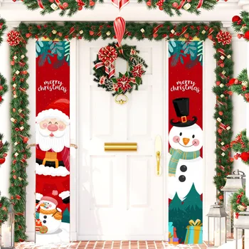 2023 de Natal da Porta de Decoração de Feliz Natal Faixa de Decoração para a Casa Pendurar Enfeite de Natal Feliz Navidad Presente de Ano Novo