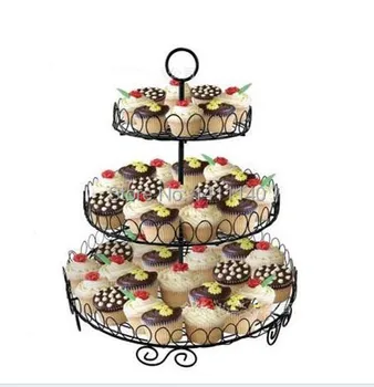 3 Camada de Bolo Quadrado em pé ou Cupcake Stand Decoração de bolos de Casamento Bolo de Xícara Significa festa de Aniversário de um evento de negócios decorações