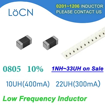 3000Pcs 0805 2012 10% SMD Chip Indutor de 10UH(400mA) 22UH(300mA) pacote Plástico de Multicamadas de Ferrite Indutores de Alta Qualidade UH