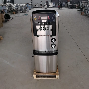 36-42L/H Máquina do Creme de Gelo Automática Comercial Comercial Ice Cream Maker Alta Soprar Função de Pré-resfriamento 3300W