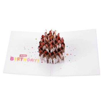 3D Bolo de Sonho de Cartão de Saudação de Natal, de Aniversário, Ano Novo Convite