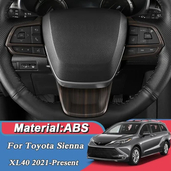 3pcs ABS Para Toyota Sienna XL40 2021-Presentes Estilo Carro Interno, Volante, Painel de Lantejoulas Adesivo Quadro de Acessórios Auto