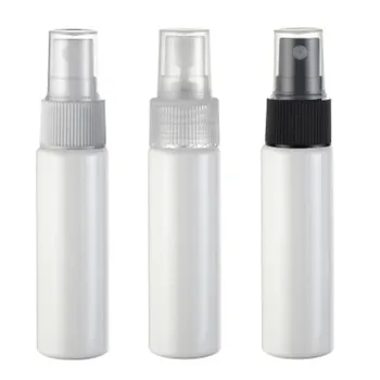 50pcs/lote Vazio Mini 30ml Branca Pequena Garrafa Spray de 1OZ de Viagem Garrafa de Plástico Com a Bomba do Pulverizador da Névoa