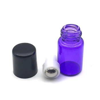 5pcs 2ml de Óleo Essencial de Rolo Em Garrafa de Vidro Vazia Colorido 2cc Reutilizável Rolo de Amostra de Perfume Recipiente