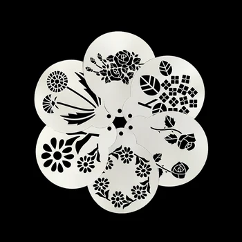 6Inch DIY Flor de Camadas de Stencils para Pintura de Parede Scrapbooking Selos Álbum Decorativos em Relevo Cartões de Papel Ofício Ferramenta