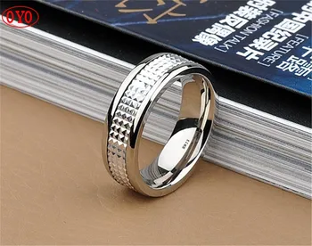 925 de prata giratório padrão de anel