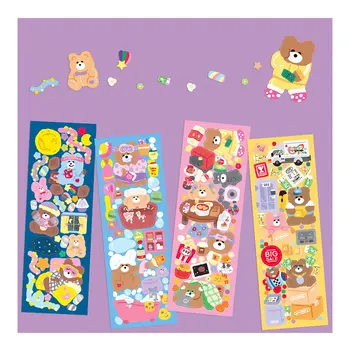 A coreia do Candy Color Urso Bonito Adesivos DIY Scrapbook Lixo Diário do Telefone Móvel do Computador Caso de Carrinho de Decoração Adesivos
