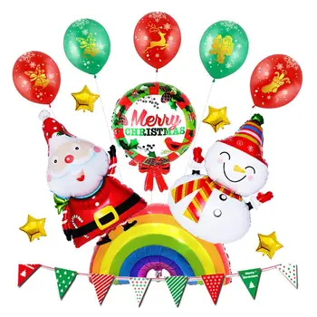 Ano novo, Natal arranjo de balões de Santa boneco de neve de alumínio balão de Fundo de parede de DIY de Natal, decoração de balões ZB249