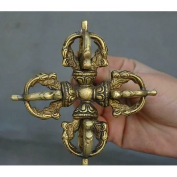 Antigas o Budismo Tibetano Bronze Cobre phurpa Vajra phurpa Pilão de Diamante Charme faqi