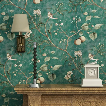 beibehang pastoral da apple galho de árvore, o papel de parede 3D de moda do papel de parede do quarto do fundo do rolo 3d piso adesivo
