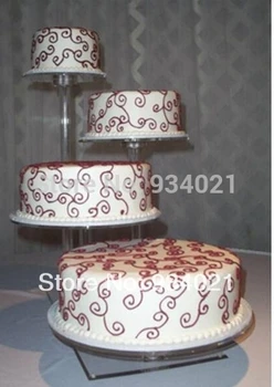Clara 4 Camadas De Acrílico Cupcake Stands/ Plexiglass Bolo De Casamento Diplay Stands/Acrílico Cupcake Stand
