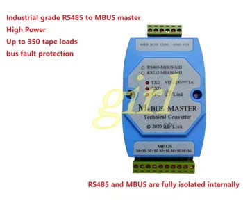 Classe Industrial RS485 isolada para MBUS mestre, totalmente isolado largo da tensão de fonte de alimentação de 350 carga MBUS concentrador de