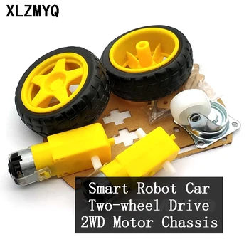 DIY Kit Smart Carro Robô 2WD Motor Chassis /Rastreamento de Controle Remoto de Duas Rodas de carro de Três Rodas Universal Roda as Peças Para Arduino