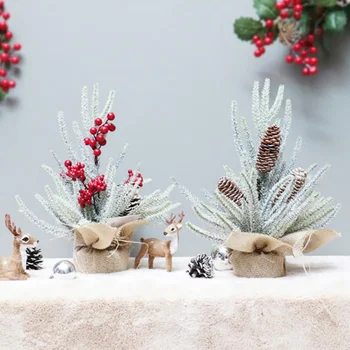 Enfeites de natal Decorações para Árvores de Luoxue PE Mini Árvore de Natal Pote de Decorações de Natal Para a Casa Hotel mall
