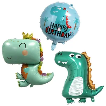 Grande 4D Pé de Dinossauro Balões Folha Animal da Selva Meninos Festa de Aniversário, Decorações Jurassic Standind Dragão Crianças Brinquedos de Ar Globos