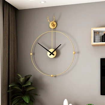 Grande Nórdicos Relógio De Parede Luxo Minimalista Minimalista Pêndulo Do Relógio De Parede Criativo Único Home Design Wandklok A Decoração Da Parede Do Mecanismo De