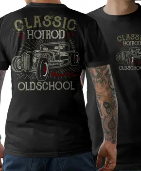 Hot Rod Oldschool Broca v8 Muscle Car Rockabilly T-Shirt. Verão do Algodão de Manga Curta-O-Pescoço Mens T-Shirt Nova S-3XL