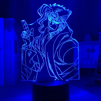 JoJo Bizarre Adventure Noriaki Kakyoin Luz 3d Anime para Decoração do Quarto de Luz Presente de Aniversário Mangá Jojo'Figura Acrílico Lâmpada da Noite