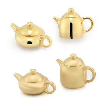 Mini Bronze Bule De Chá, Chaleira Bule De Latão Pequenos Alça De Panela, Latão Ouro Infusor De Chá De Decoração De Casa,Puro Cobre Bule Pequeno