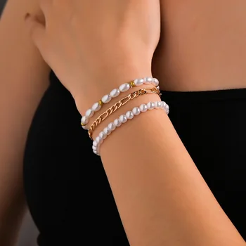 Moda Vintage Senhora Pérola Bracelete Chain De Graça Pingente De Borboleta Encantos Pulseiras Para Mulheres De Festa De Aniversário, Presente Da Jóia De Design