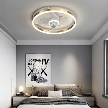 Moderno e simples, a lâmpada do teto extremamente fina, ventilador lâmpada do quarto fã da lâmpada cozinha, sala de jantar, quarto principal, sala de estar o ventilador com LED lâmpada