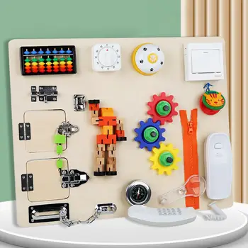 Montessori Ocupado Conselho Pré-escolar de Aprendizagem Brinquedos para Unisex Crianças, Presentes de Natal
