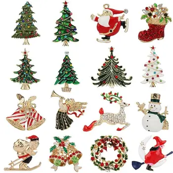 Natal Broche Bonito Dos Desenhos Animados Pinos Camisola Decorativos Presentes Mori Acessórios De Natal De Jóias Decoração Emblema