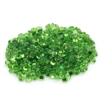 Natural de 0,8-1,3 mm corte redondo Tsavorite para fazer jóias,verde solta gema de cor brilhante,DIY principal pedra cor de fogo