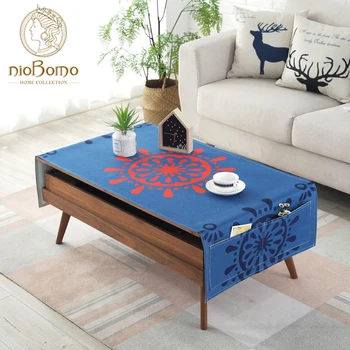 NIOBOMO roupa de cama de algodão tecido retangular impermeável toalha de mesa para sala de estar, mesa de chá tampa de proteção contra poeira