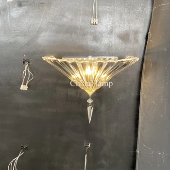 Nordic Claro Parede de Cristal de Luz de Candeeiro francês lâmpada Design Moderno