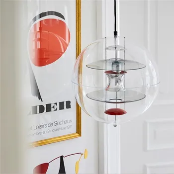Nordic de acrílico, luminária de Design suspensão boule para o Hotel Villa Decoração de Sala de estar Restaurante VP Globo Suspenso luzes