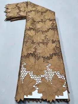 NYLG01 cor do Ouro Africano guipure cabo de tecido de renda,olhando agradável bordado solúvel em água de renda para festa/vestido de noiva!