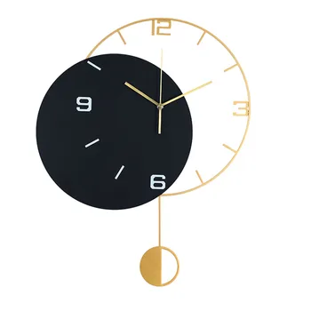 O Luxo Do Grande Relógio De Parede Mecanismo Criativo Loft Silêncio Do Relógio De Parede Incomum De Pêndulo Na Parede Decoraction Relojes Murale, Relógios De Parede
