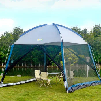 Oxford+Malha Dossel Exterior Protetor solar Anti-mosquito da Tenda Piquenique Pesca Pergola Proteção UV Sunshelter Espaço Grande Festa Tour