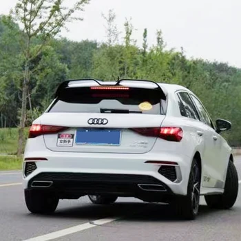 para Audi A3 2021-2022 de alta qualidade abs spoiler esportes livre de perfuração 3m cola decoração do carro acessórios