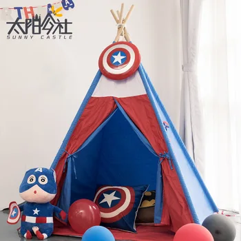 Para crianças Tenda Interior Menino, Jogo de Casa de Cama de Bebé Indiano em Madeira maciça de Brinquedo de Presente Pequena Casa