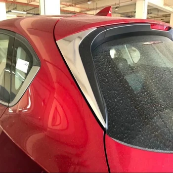Para Mazda CX-5 CX5 KF 2017-2020 2021 2022 ABS cromado Janela Traseira do Lado do Aileron da Asa Guarnição Tampa Cónica Pilar Pós-Moldagem