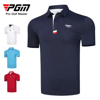 PGM Vestuário de Golfe masculina de Manga Curta T-Shirt de Verão, os Homens do campo de Golfe de Homens Superior de Desporto de