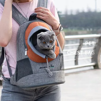 Portátil Gato Frente Mochila De Viagem, Saco De Portador Respirável Para Cães Pequenos Cachorro Ao Ar Livre Animal De Estimação Levando Suprimentos S/M/L