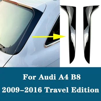 Preto Brilhante Traseiro Janela Lateral Spoiler Canard O Divisor Para Audi A4 B8 Allroad Avant 2009-16 Viagens Edição