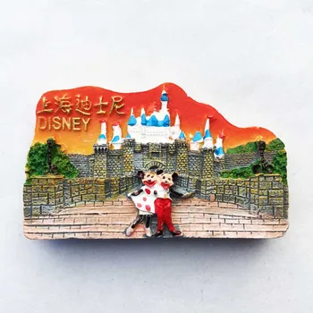 QIQIPP Xangai Disneyland cenário de lembranças turísticas magnético frigorífico adesivos de decoração criativa coleção companheiro