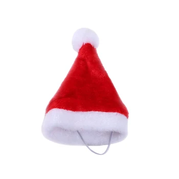 Respirável Chapéu de animal de Estimação Cachorro Gato Santa Caps Não-Tecido Quente Chapéus de Natal DIY Ornamento de Natal, Suprimentos para Festa Temática