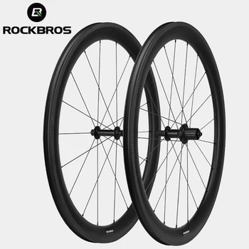 ROCKBROS 700c de Carbono, Rodas de Carbono Roda para a Estrada de Bicicleta de Estrada de Bicicleta Rodas de 50mm de Profundidade de 38mm de Carbono do Conjunto de Rodas de Corrida Rodado